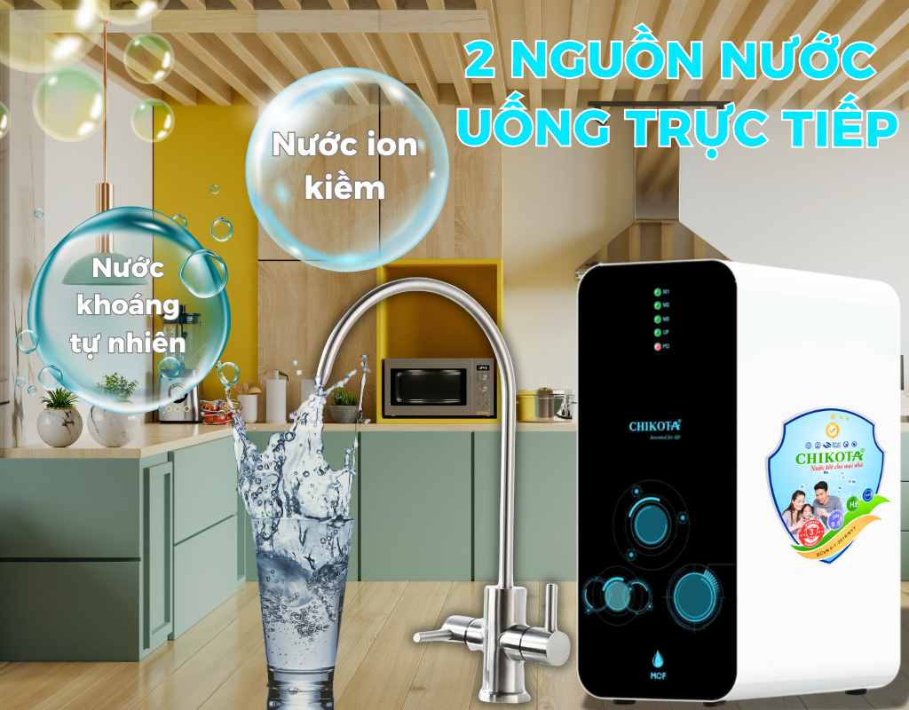 CHIKOTA - Bộ lọc nước Ion kiềm giàu Hydrogen